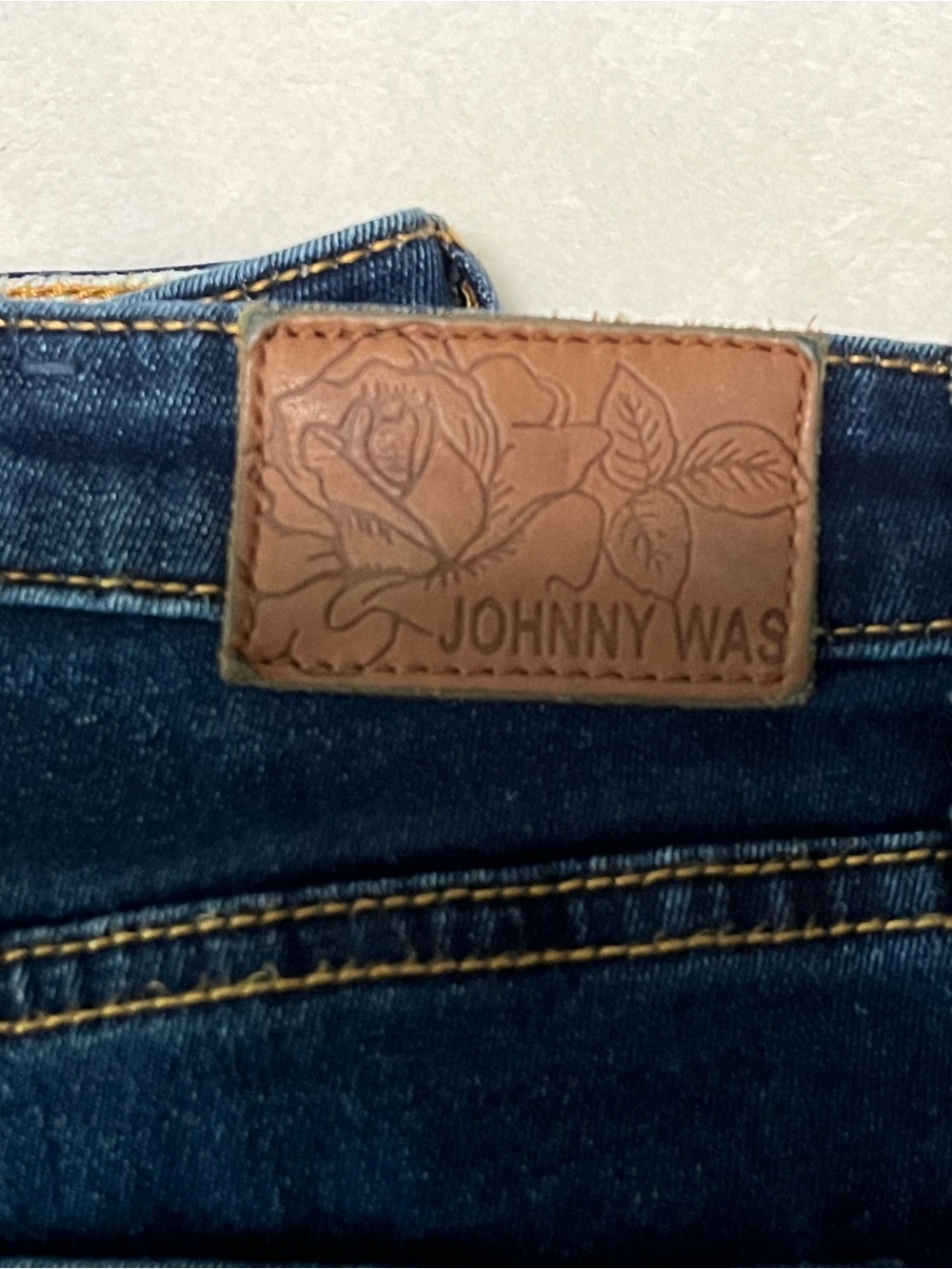 Johnny Was Skinny Jeans Size 30 Boho Festival Stretch Denim Mid Rise Dark Wash - Picture 4 of 11